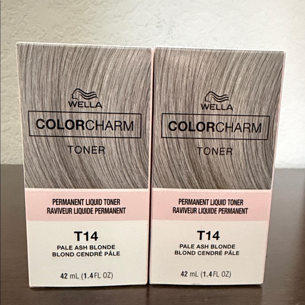 Set of 2 Wella Color Charm Toner T14 in Pale Ash Blonde